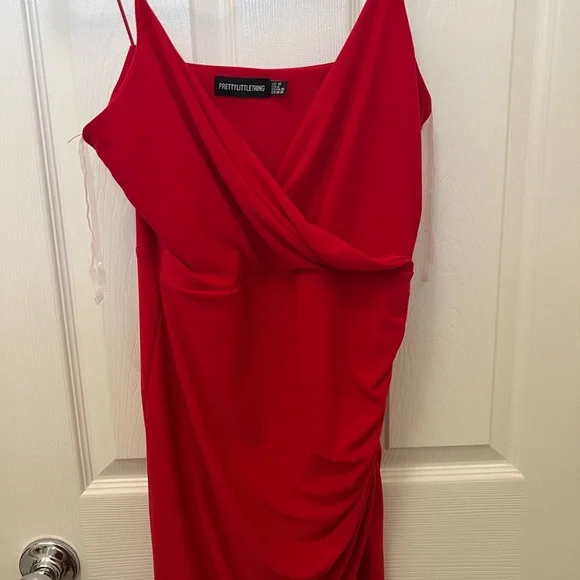 red wrap homecoming dress Long Spaghetti Strap Prom Formal Gown by LaDivine BD4002 main image 1